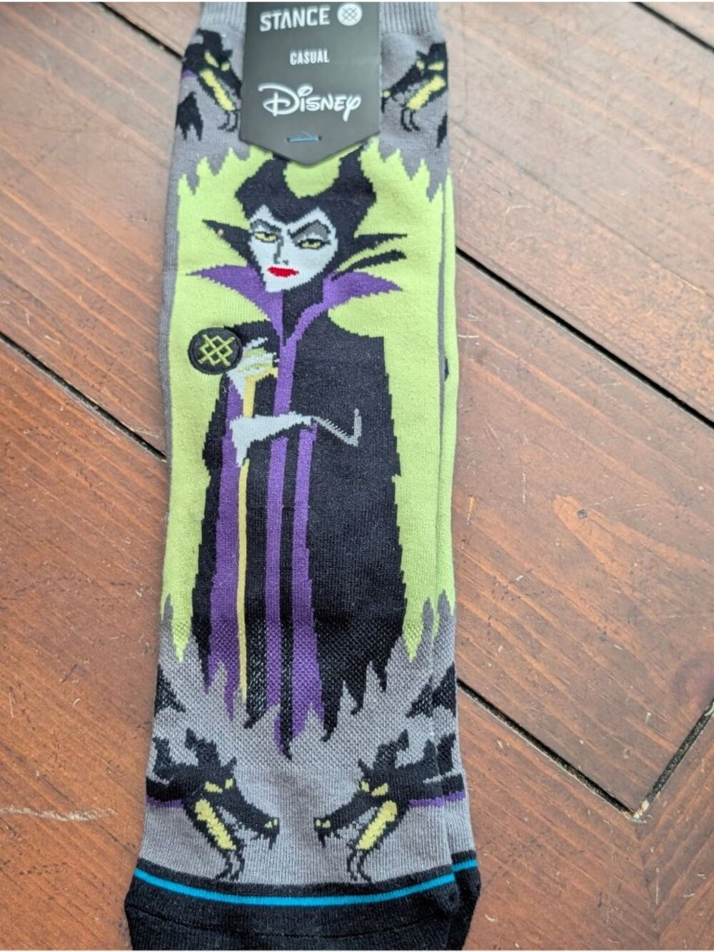 Disney Stance Maleficent Casual Crew Socks S Womens 5-7.5 Comfortable Durable Gr